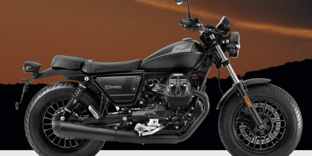 Guzzi motorcycle on brown background